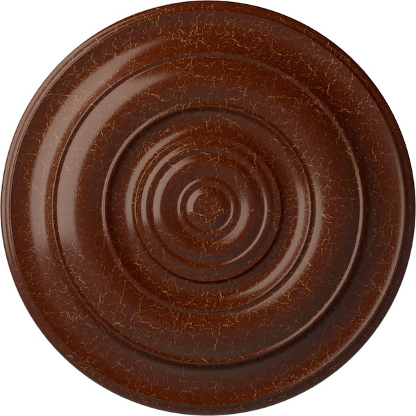 Ekena Millwork Niobe Ceiling Medallion (Fits Canopies up to 8 5/8"), 18"OD x 1 1/2"P, Burnished Mahogany Crackle CM18NIBMC - main